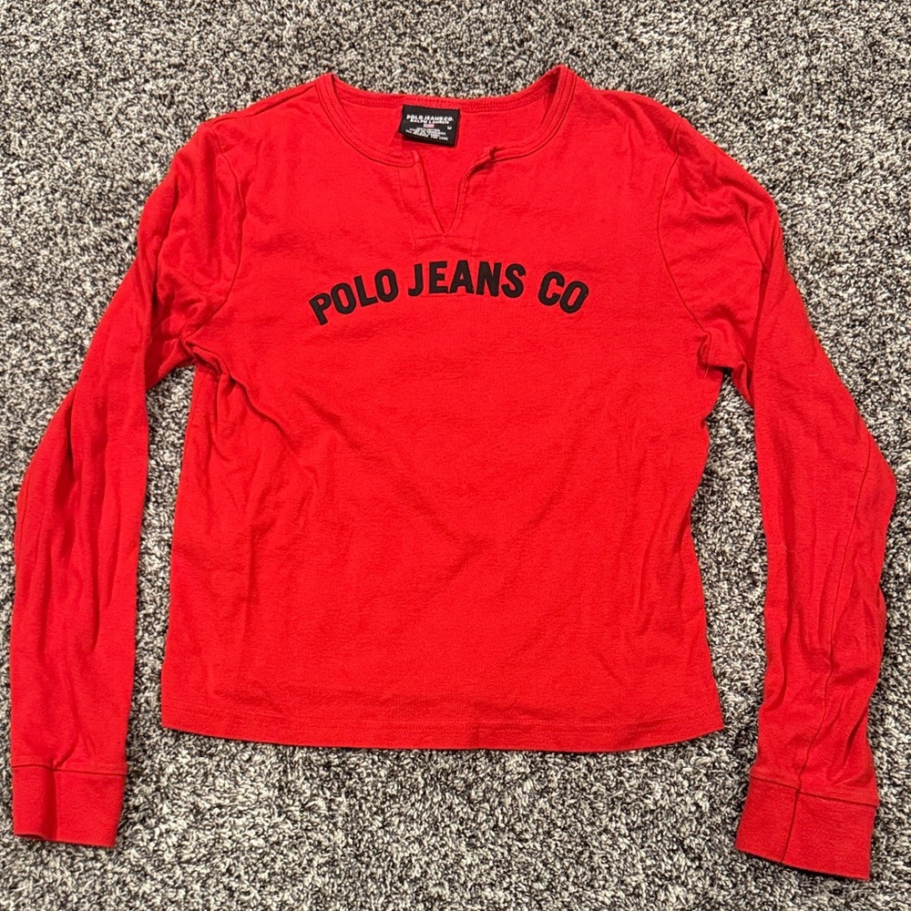 Ralph Lauren Polo Jeans Co Vibrant Red Top